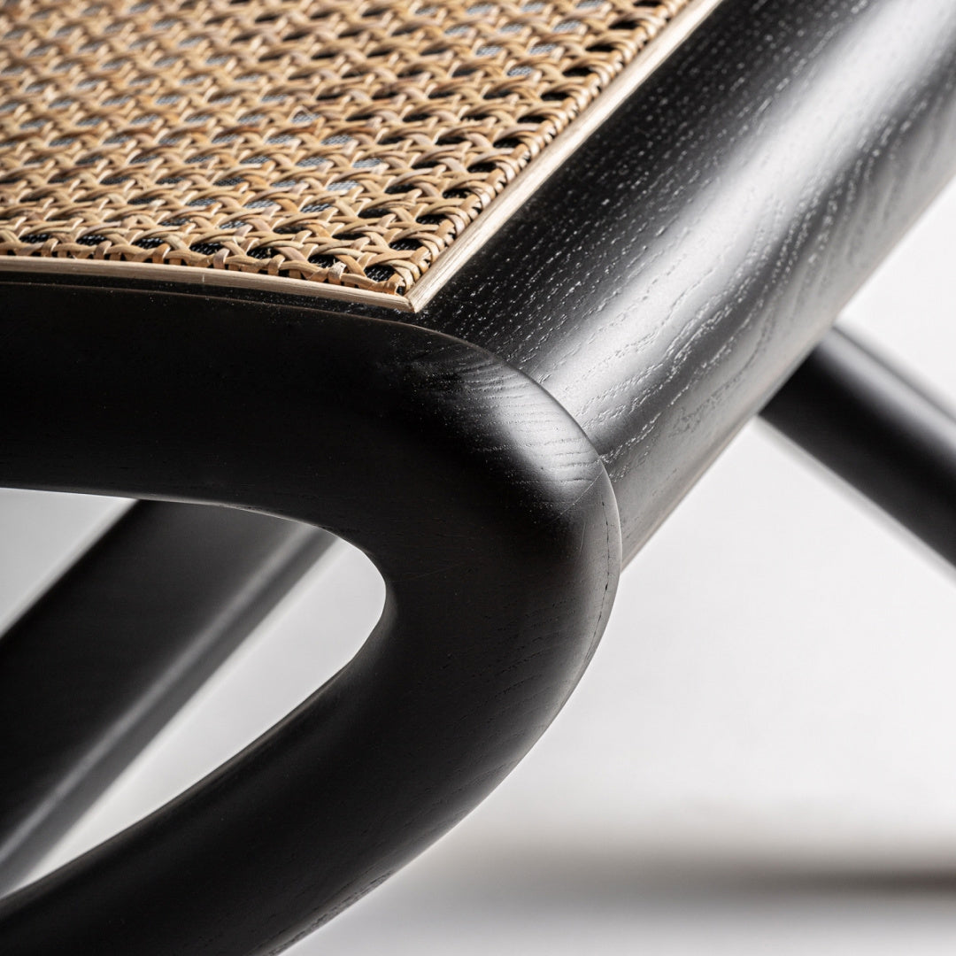Fauteuil d'appoint en rotin et bois noir | Vical Gladbeck - Image 5