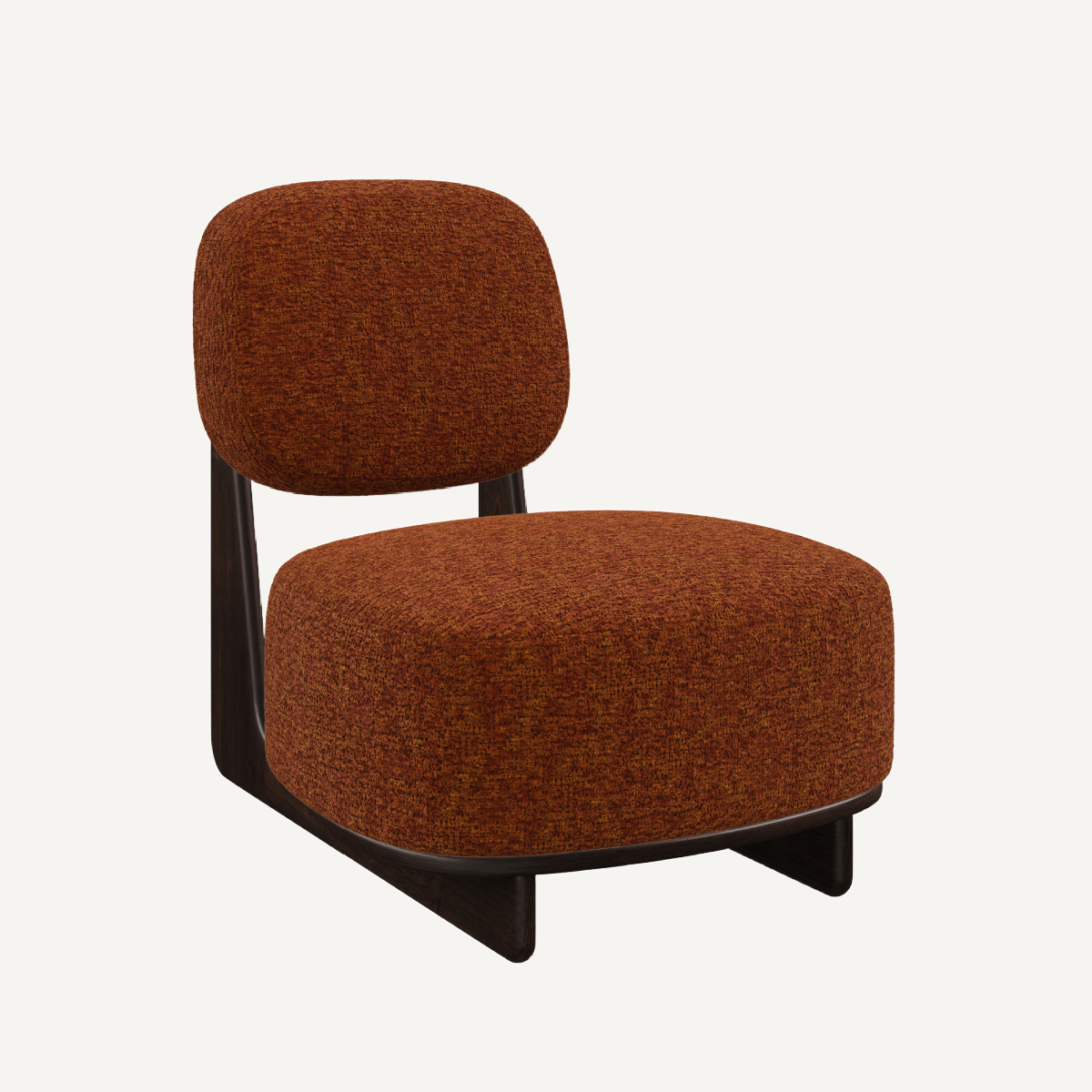Fauteuil d'appoint en tissu orange | Dôme Deco Tate - Image 1