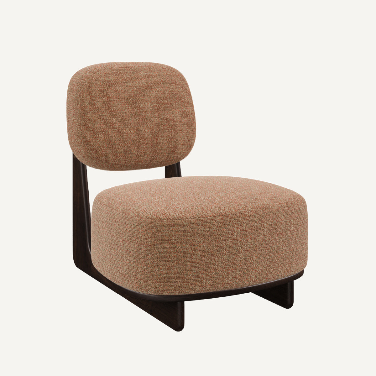 Fauteuil d'appoint en tissu rose brique | Dôme Deco Tate - Image 1