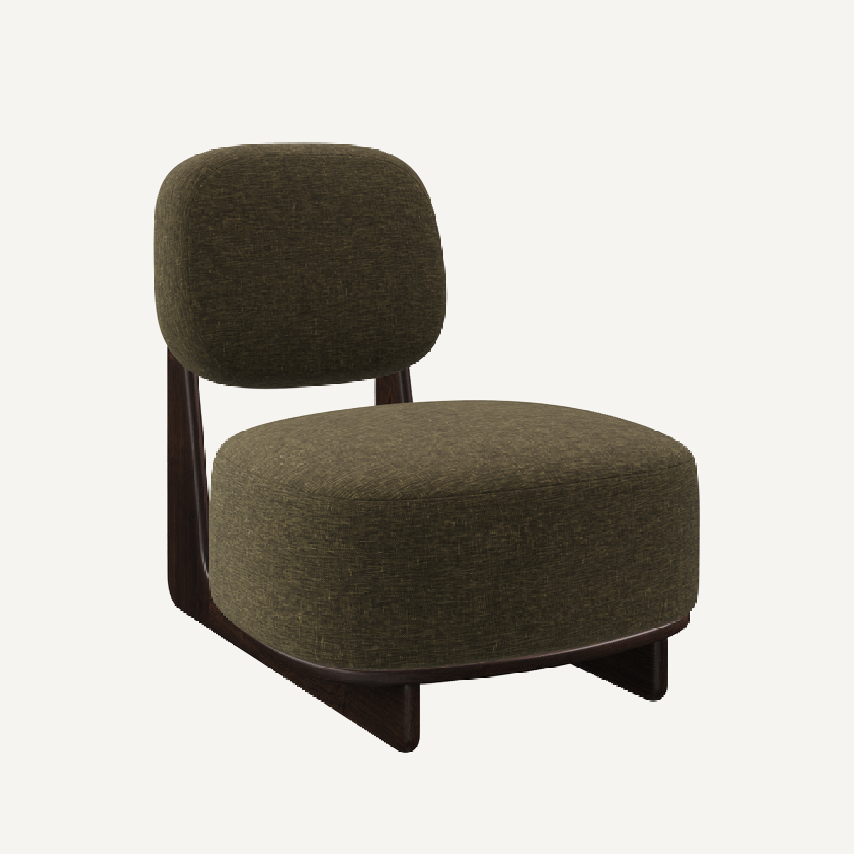 Fauteuil d'appoint en tissu vert | Dôme Deco Tate - Image 1
