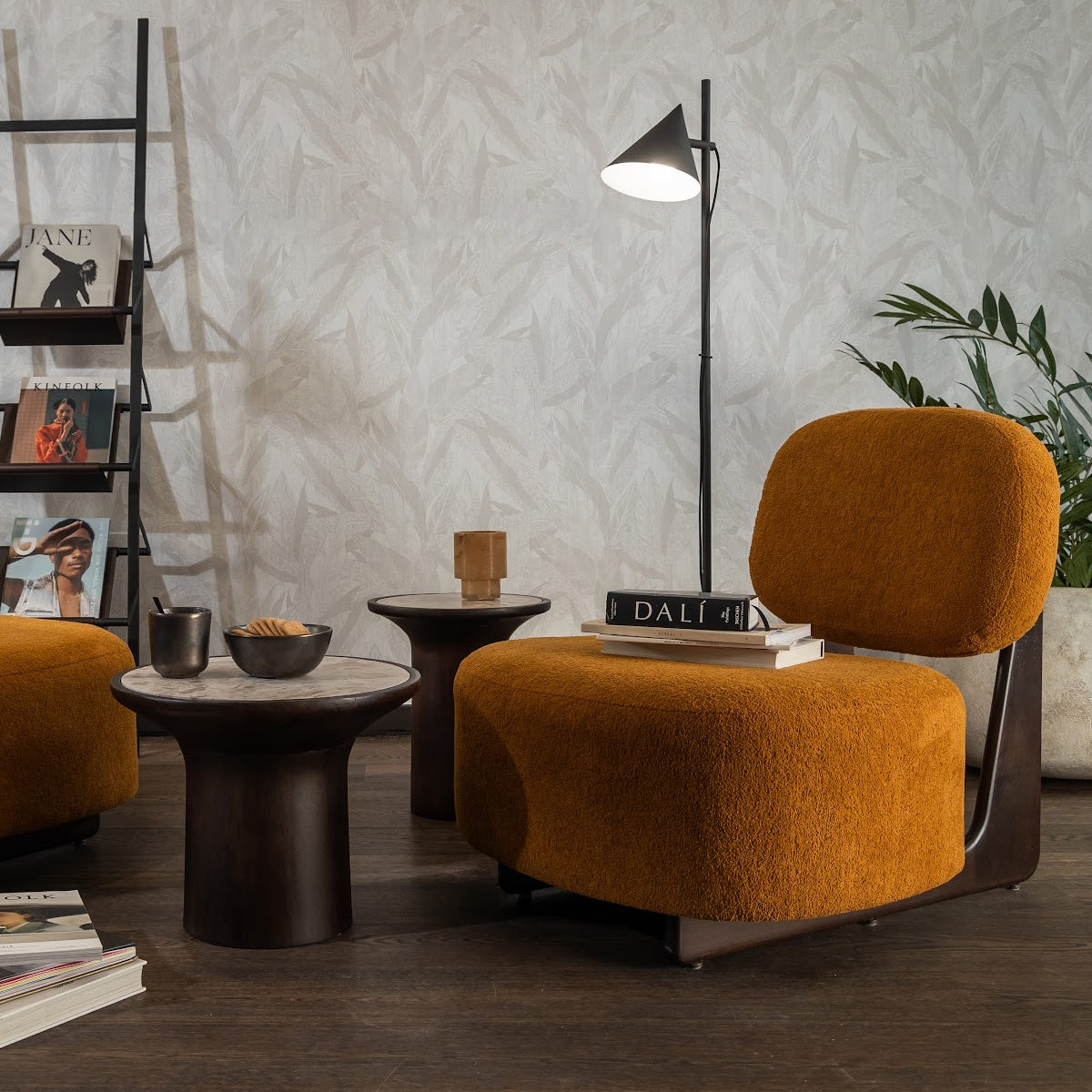 Fauteuil d'appoint en tissu vert | Dôme Deco Tate - Image 3