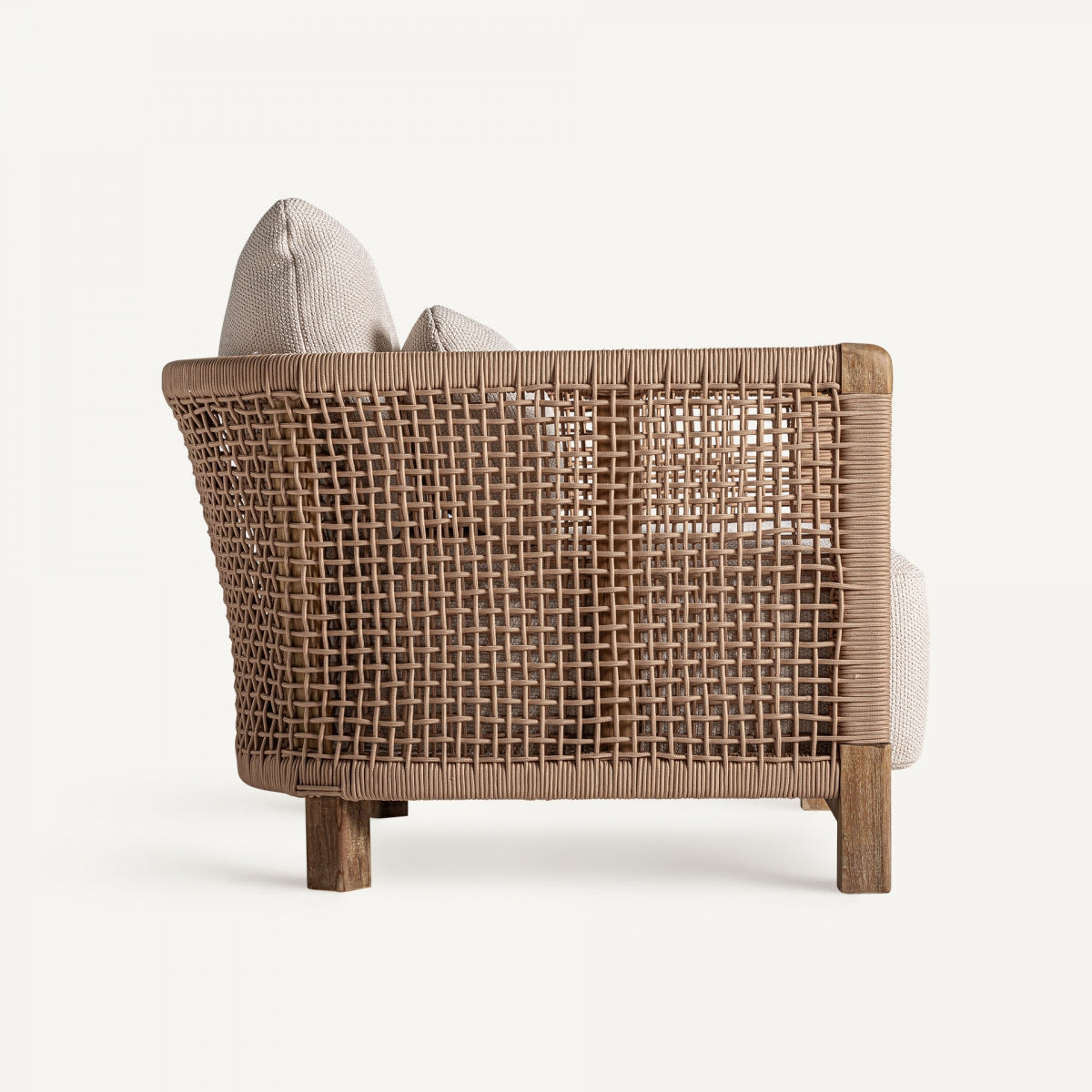 Fauteuil d'extérieur en tissu beige | VICAL Trena - Image 3