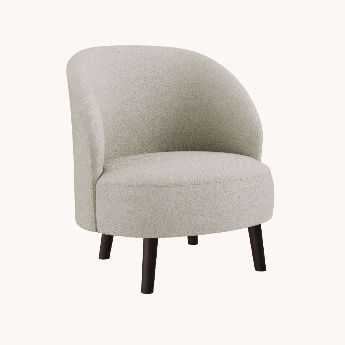 Fauteuil en tissu beige | Dôme Deco Bayron - Image 1