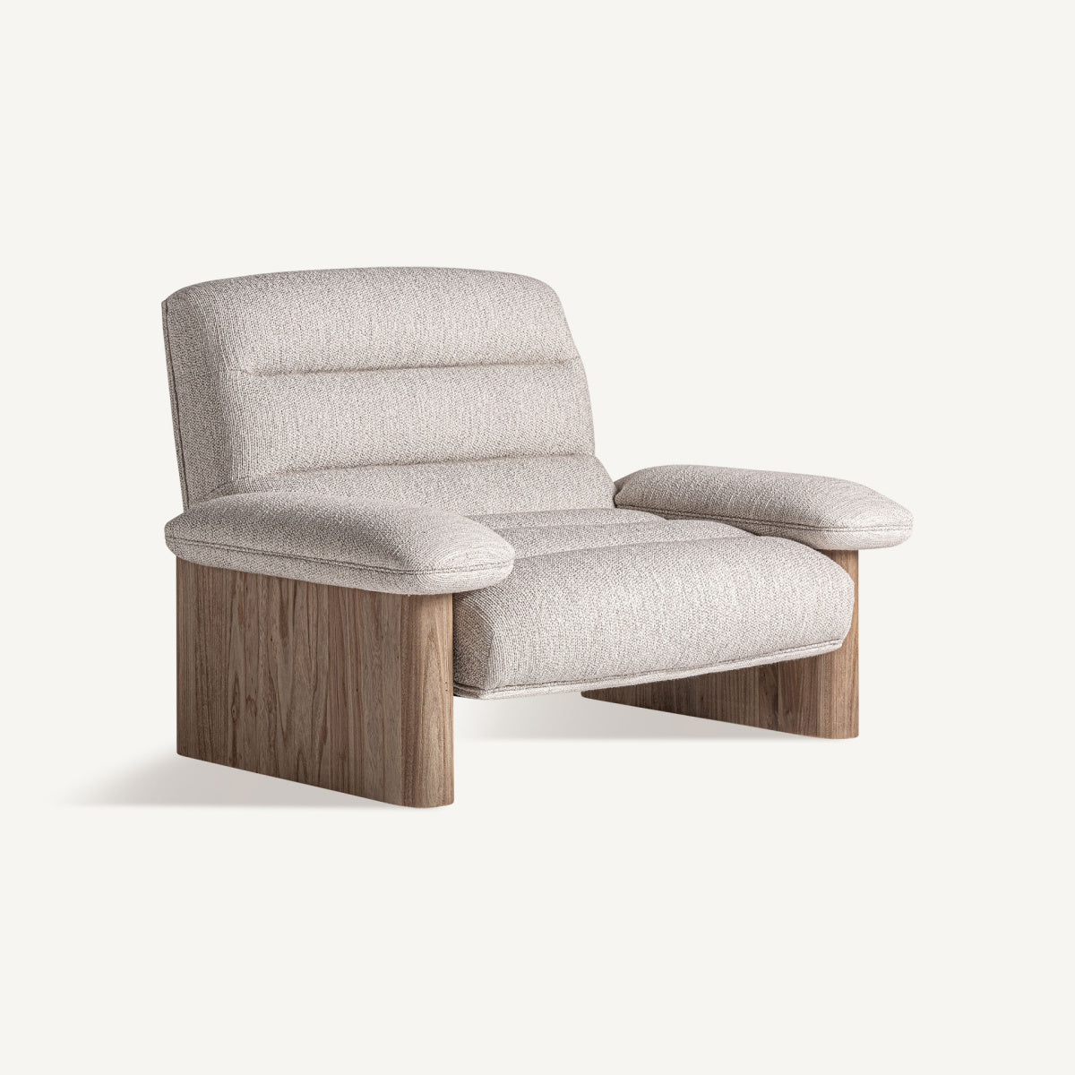 Fauteuil en tissu beige | VICAL Jacquard - Image 1