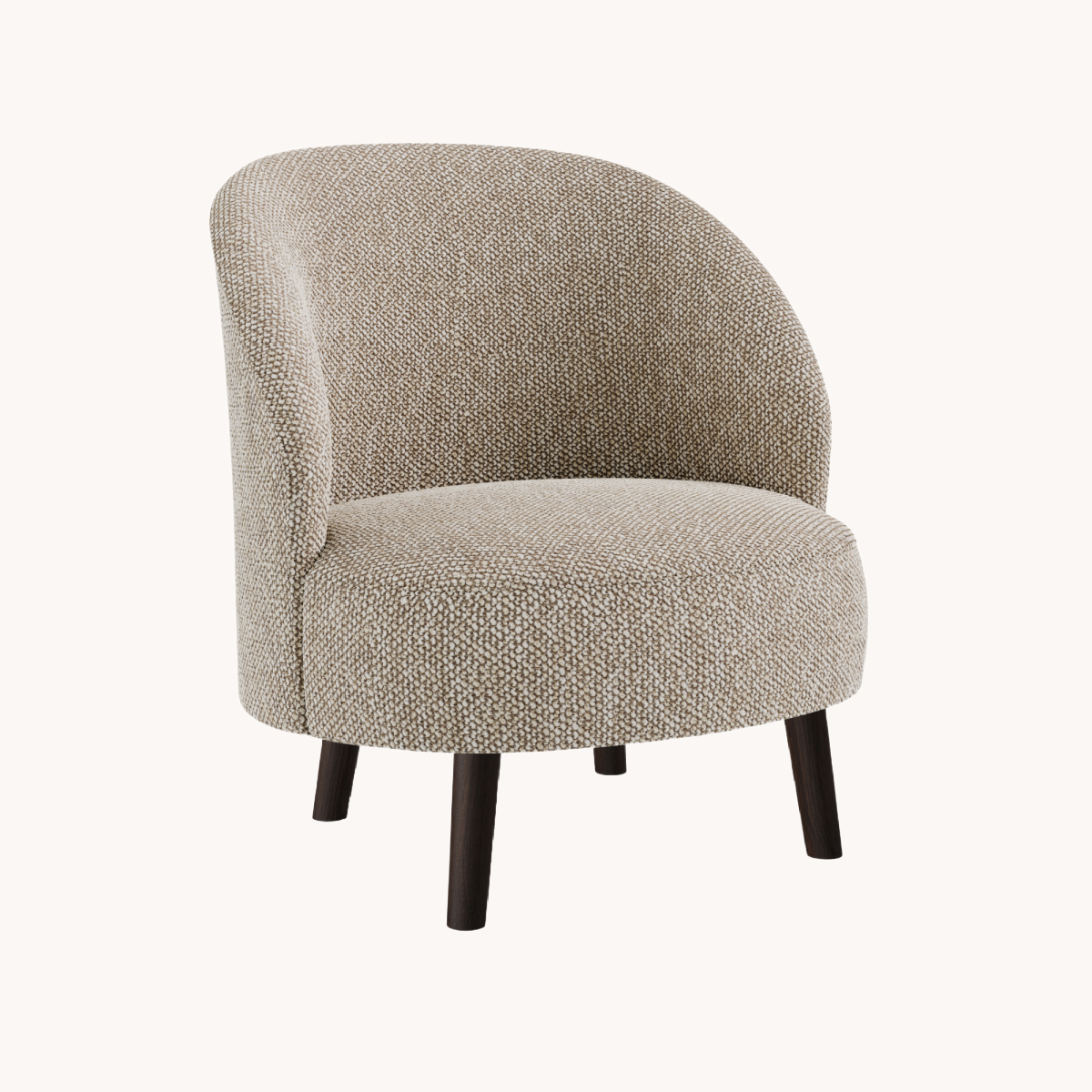 Fauteuil en tissu sable | Dôme Deco Bayron - Image 1