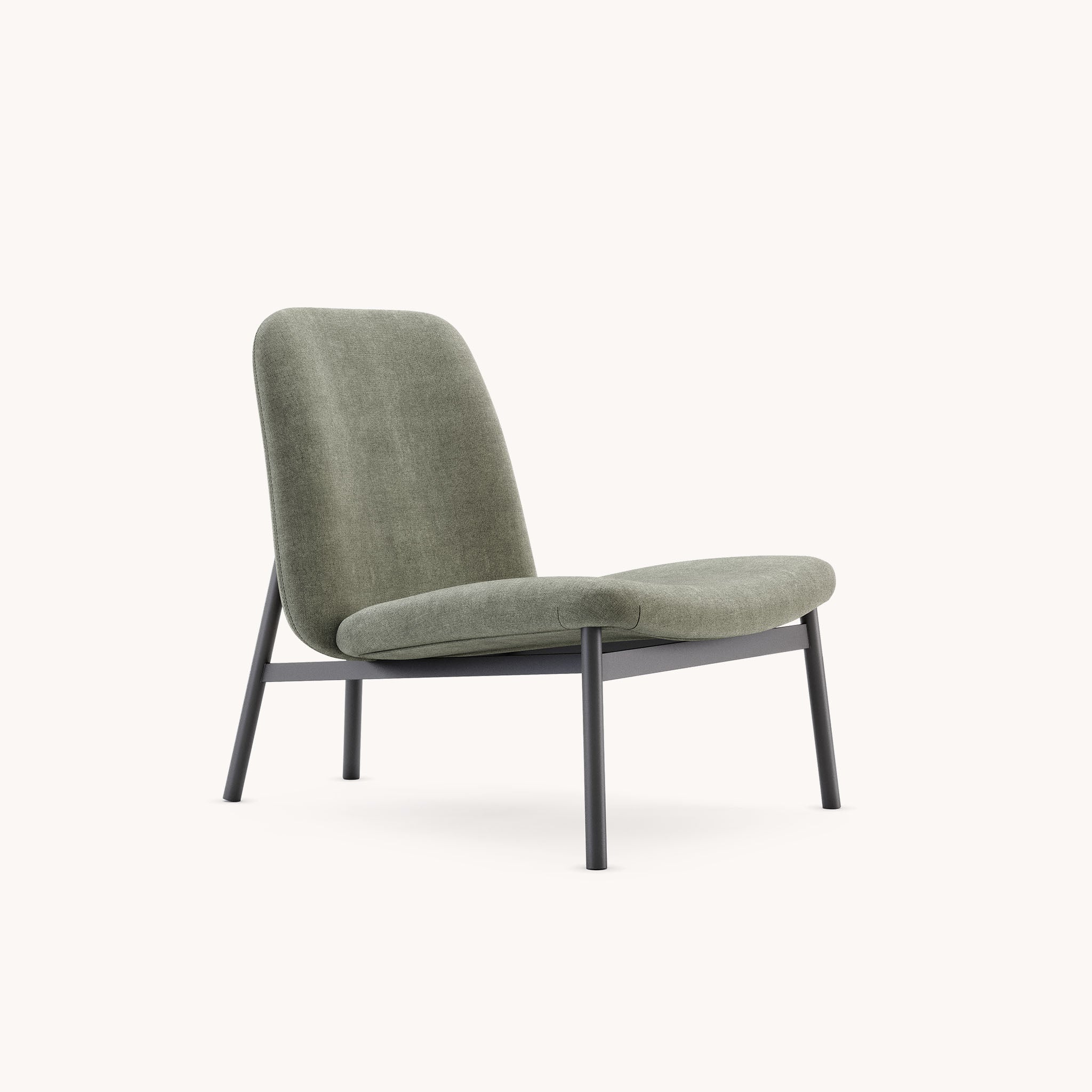 Fauteuil en tissu vert de gris | Domkapa Edison - Image 1
