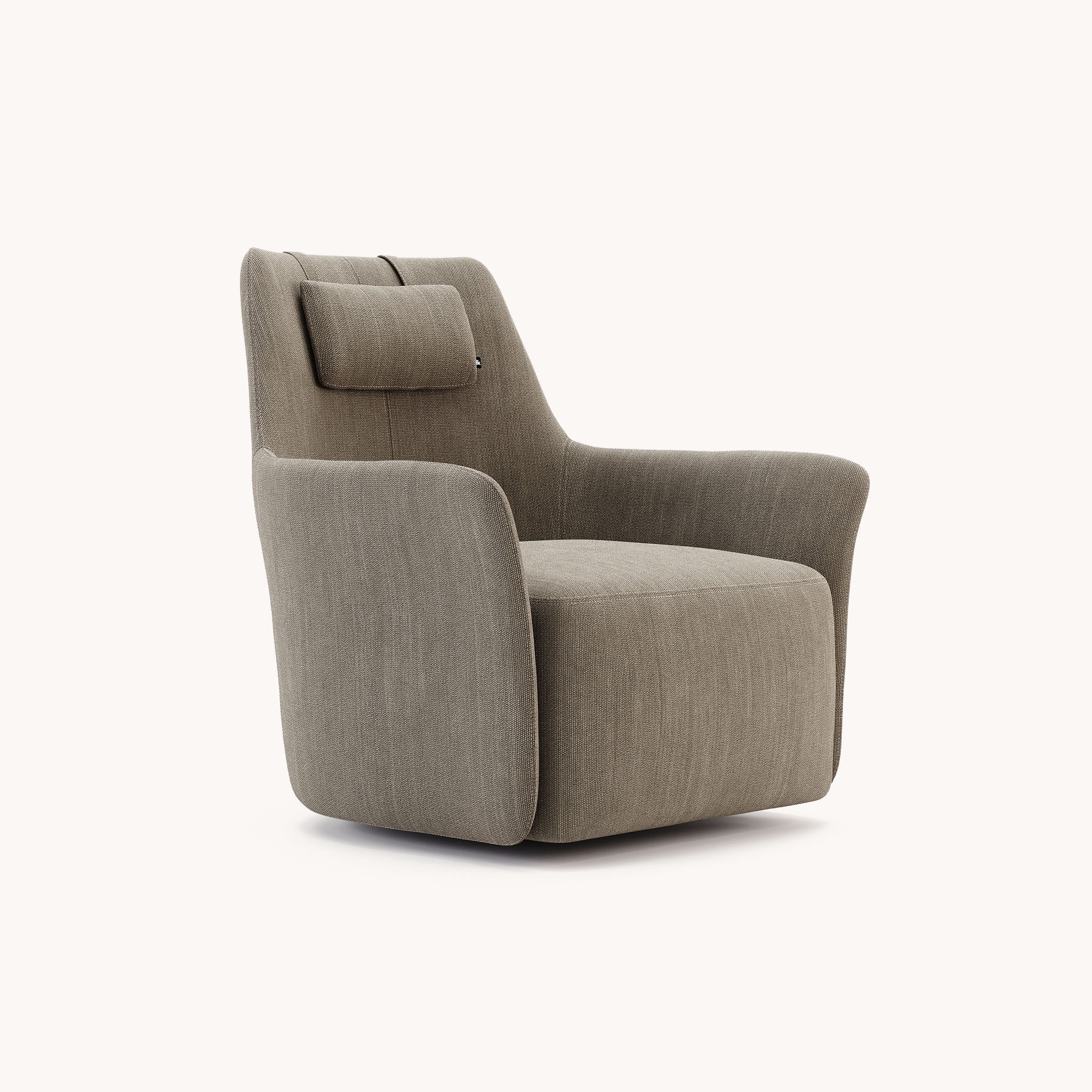 Fauteuil pivotant en tissu marron | Domkapa Alexander - Image 1