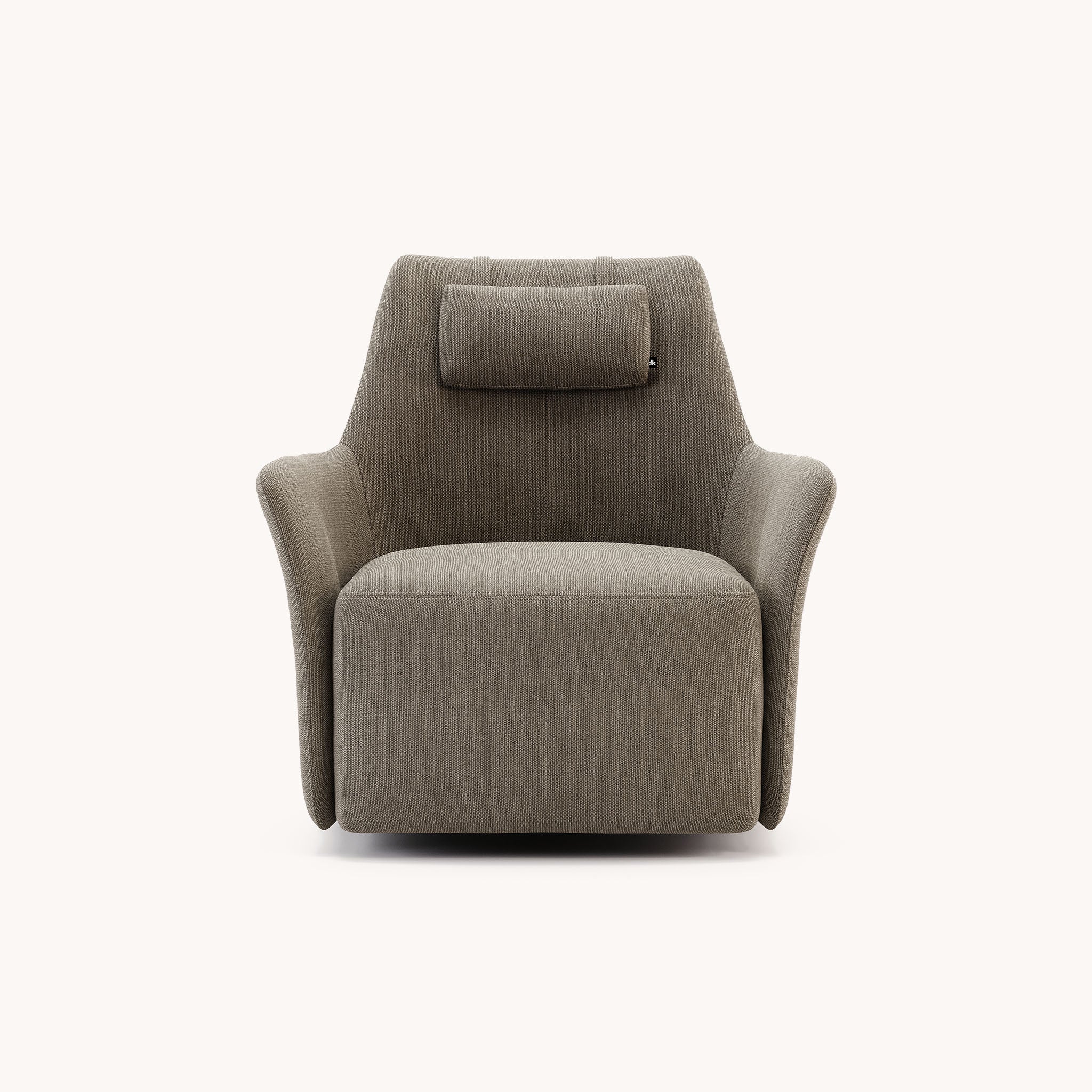 Fauteuil pivotant en tissu marron | Domkapa Alexander - Image 2
