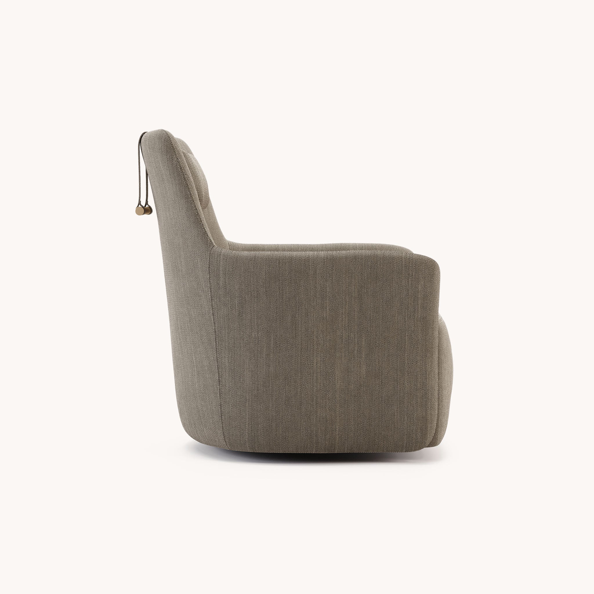 Fauteuil pivotant en tissu marron | Domkapa Alexander - Image 3