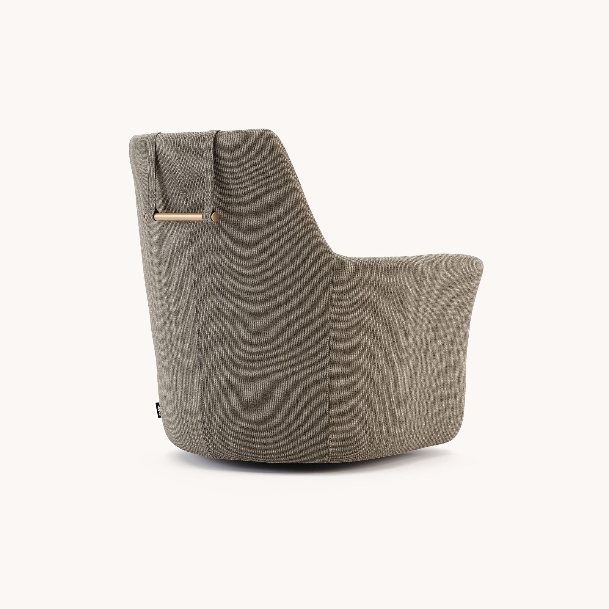 Fauteuil pivotant en tissu marron | Domkapa Alexander - Image 4
