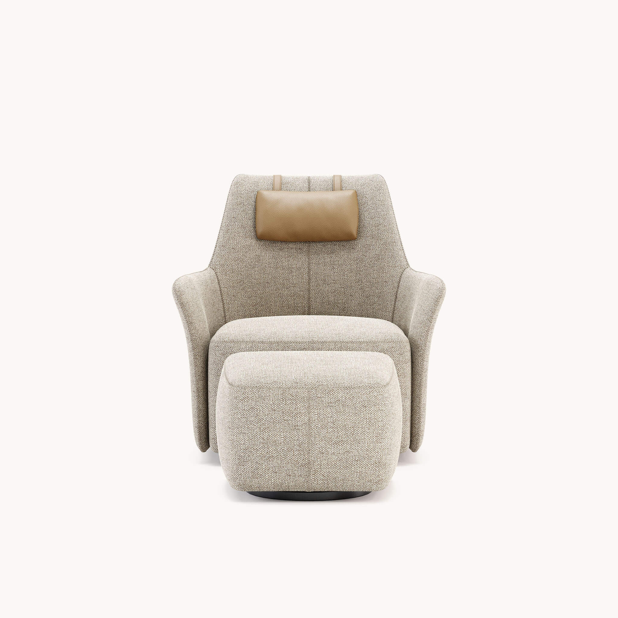 Fauteuil pivotant en tissu sable | Domkapa Alexander - Image 2