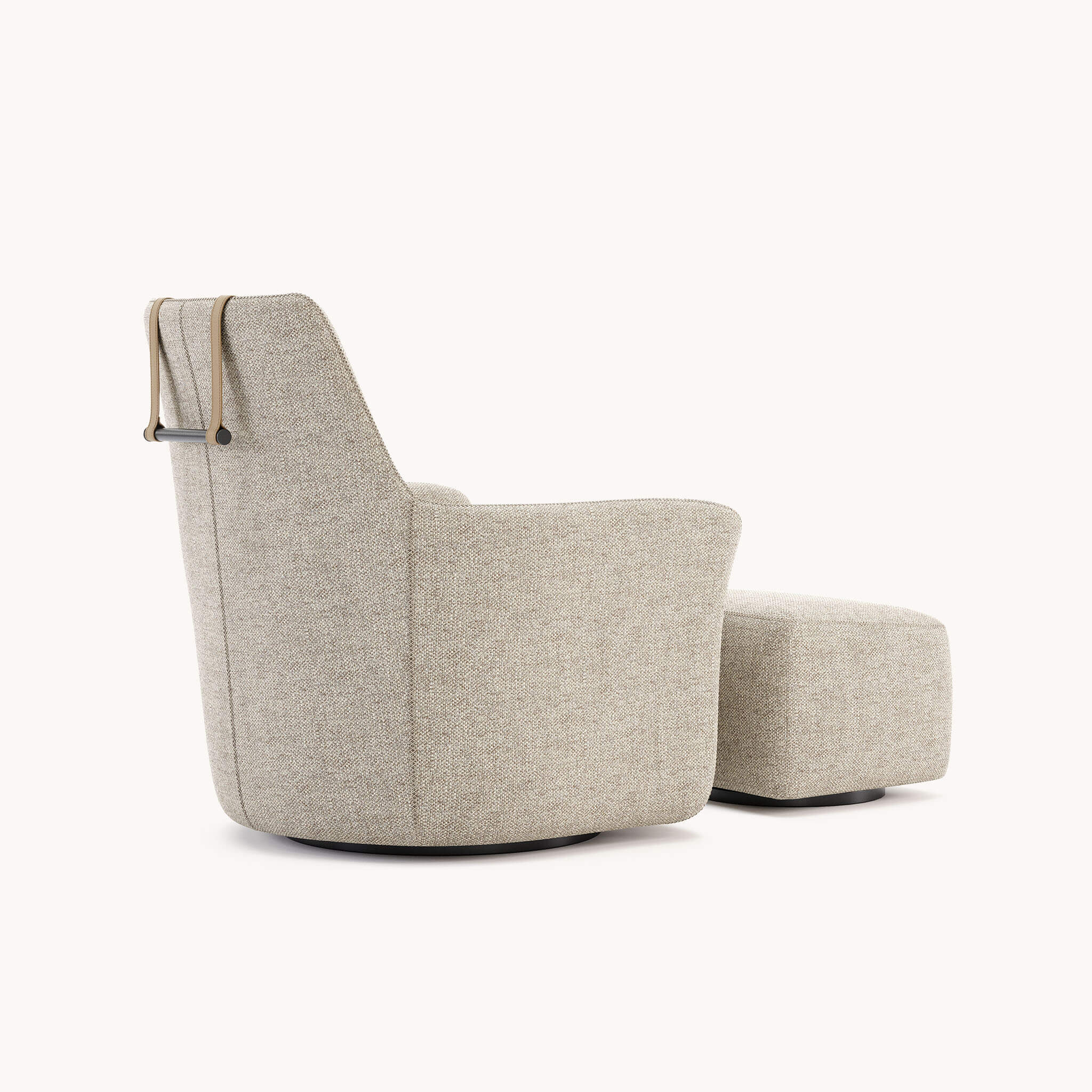 Fauteuil pivotant en tissu sable | Domkapa Alexander - Image 4