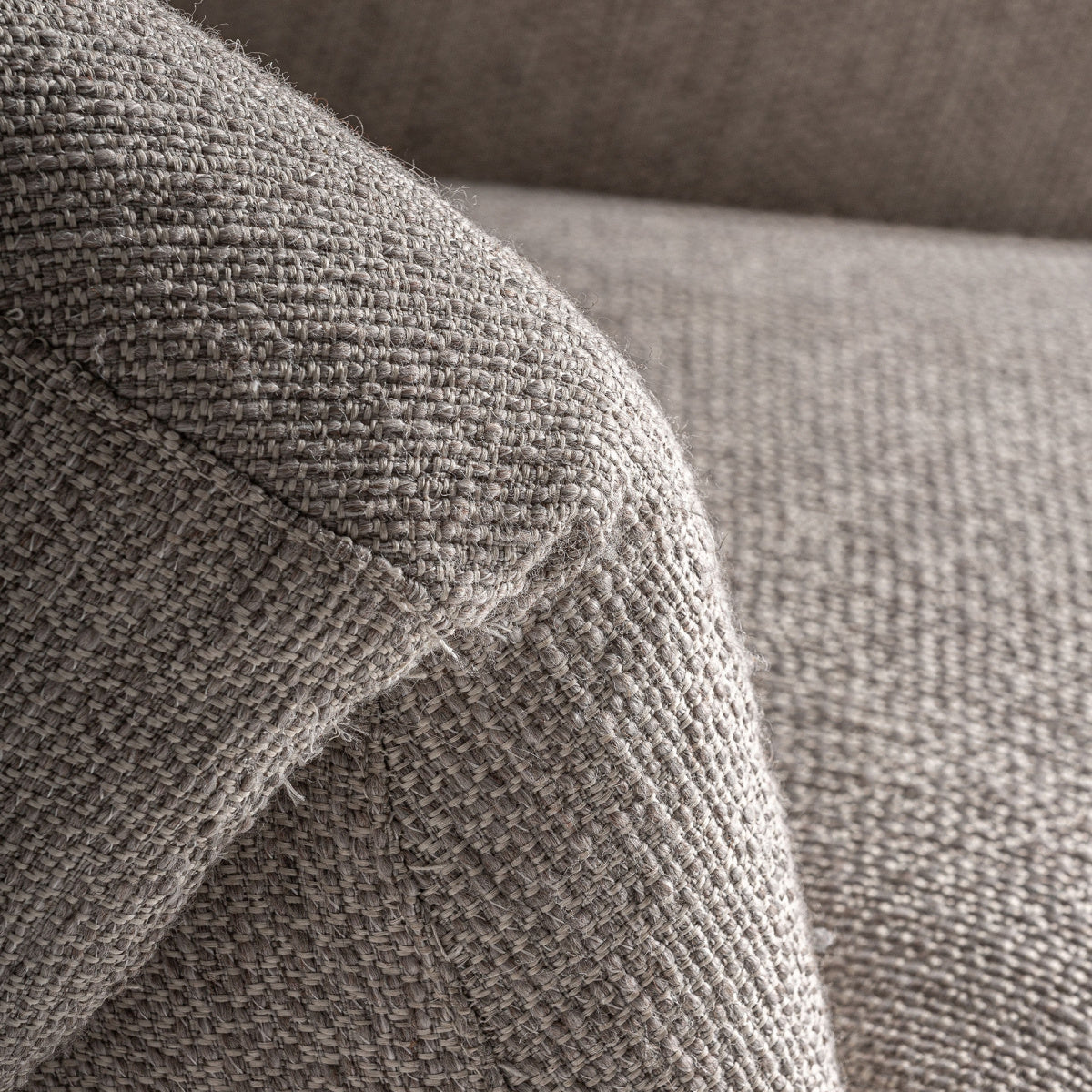 Fauteuil rond en tissu beige | VICAL Jacquard - Image 4