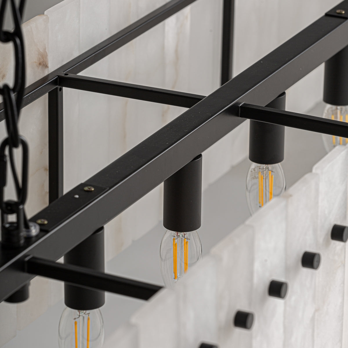 Lustre en marbre blanc et bronze | Vical Canolli - Image 6