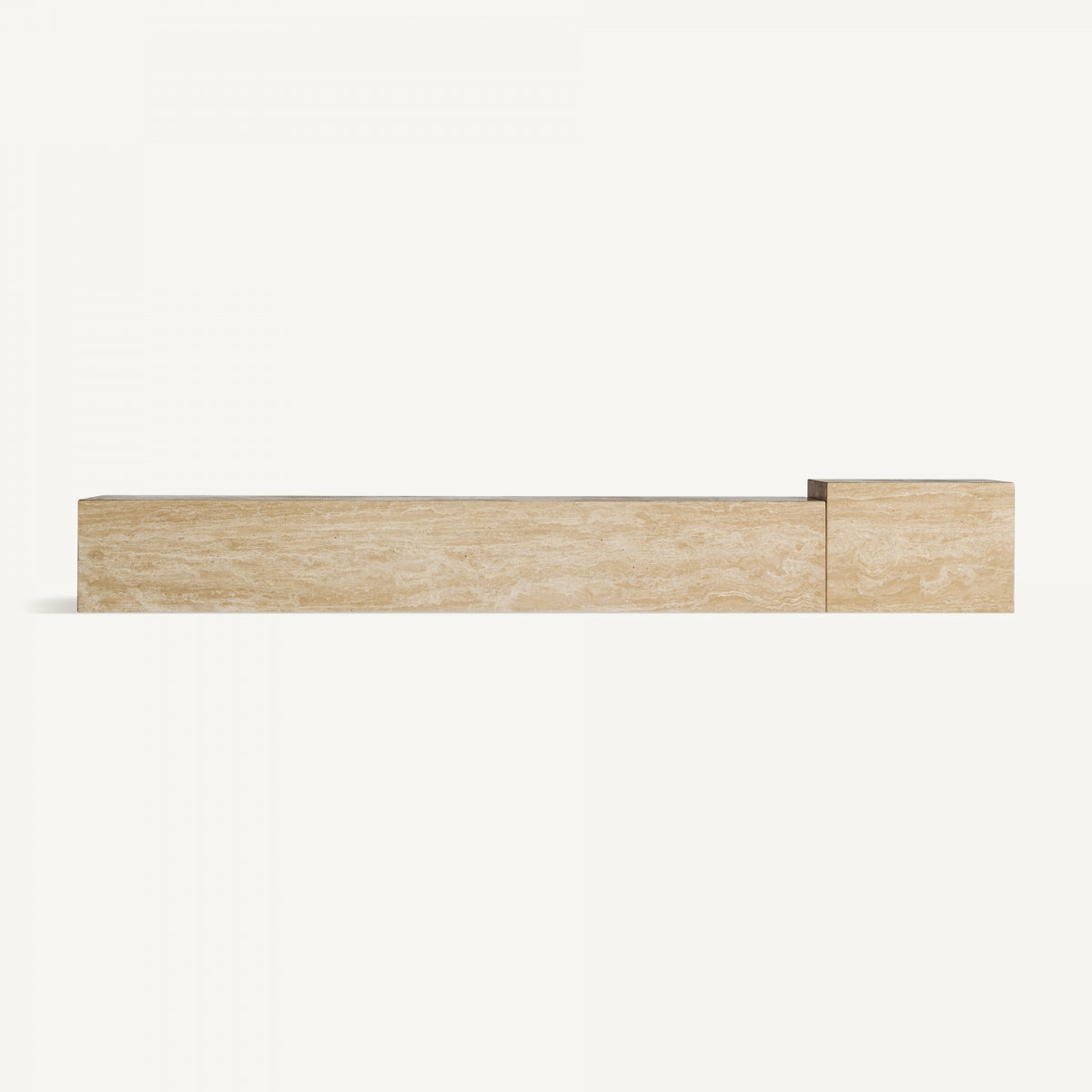 Meuble TV rectangulaire en travertin beige | Vical Thiennes - Image 1