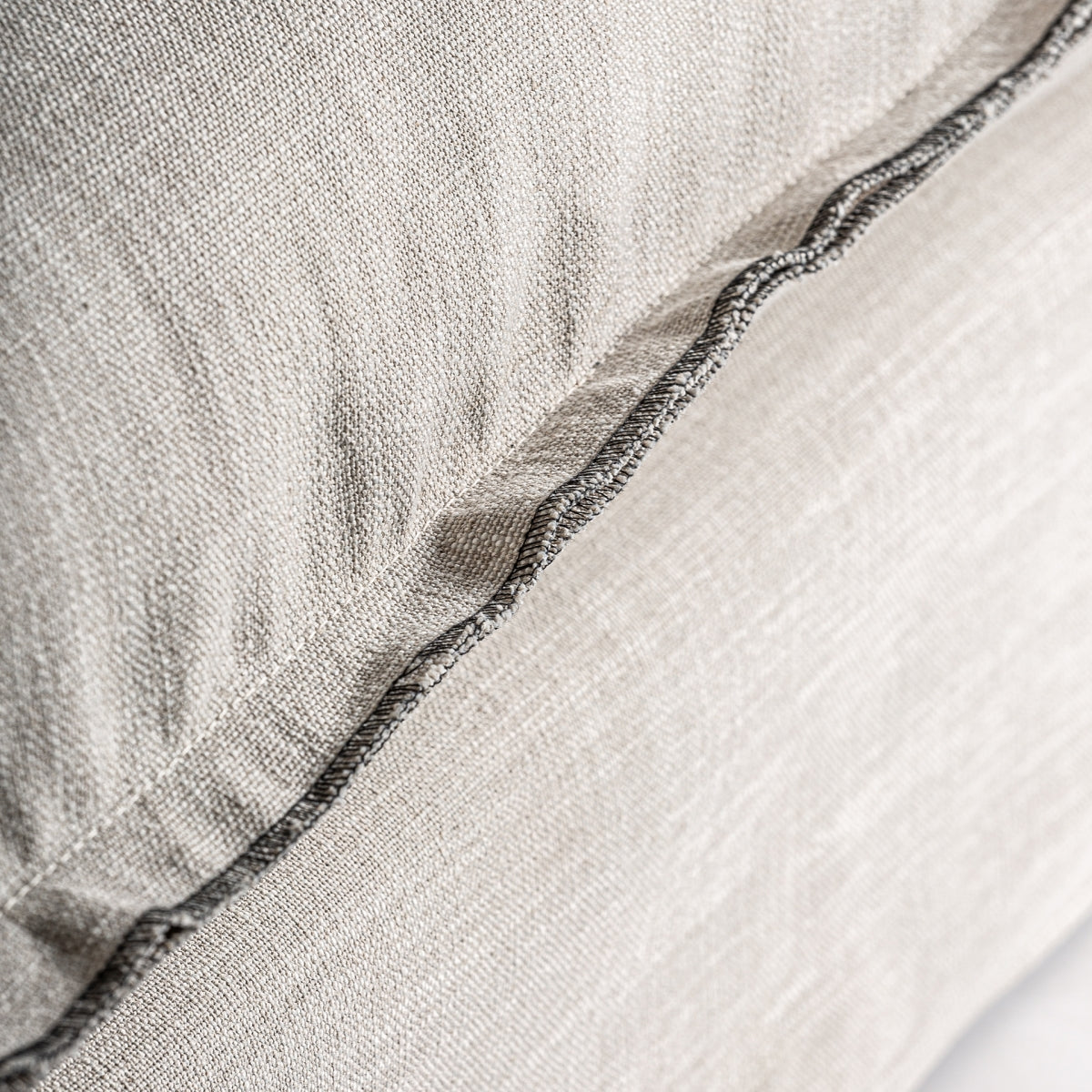 Module pouf en tissu blanc cassé | Vical Bief - Image 4