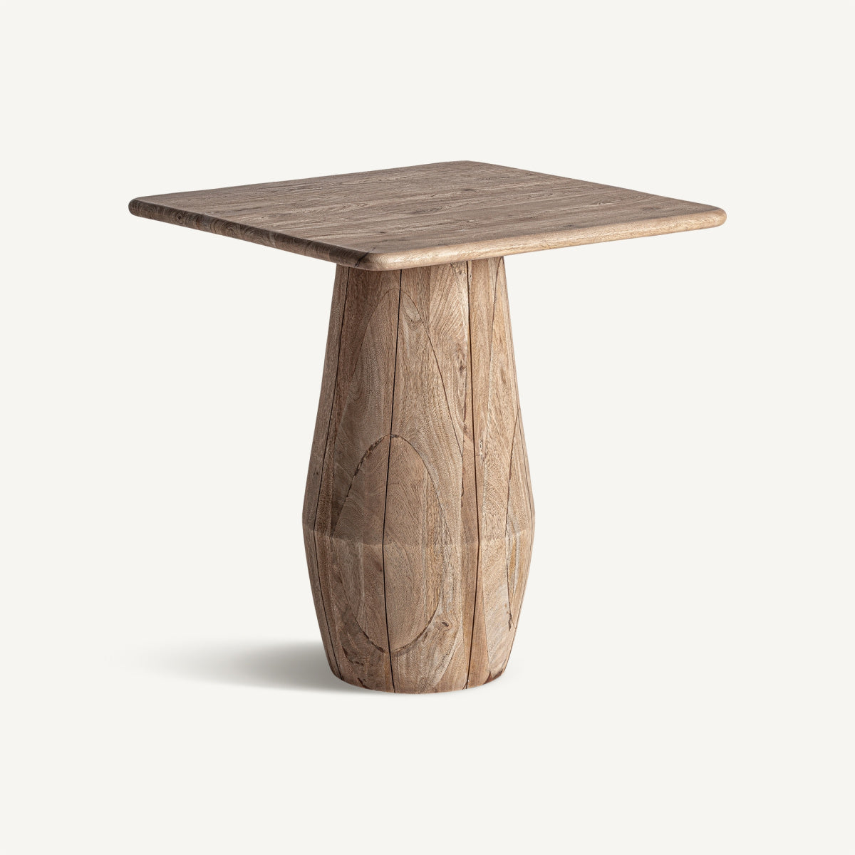 Table à manger carrée en manguier ø 70 cm | VICAL Jacquard - Image 1
