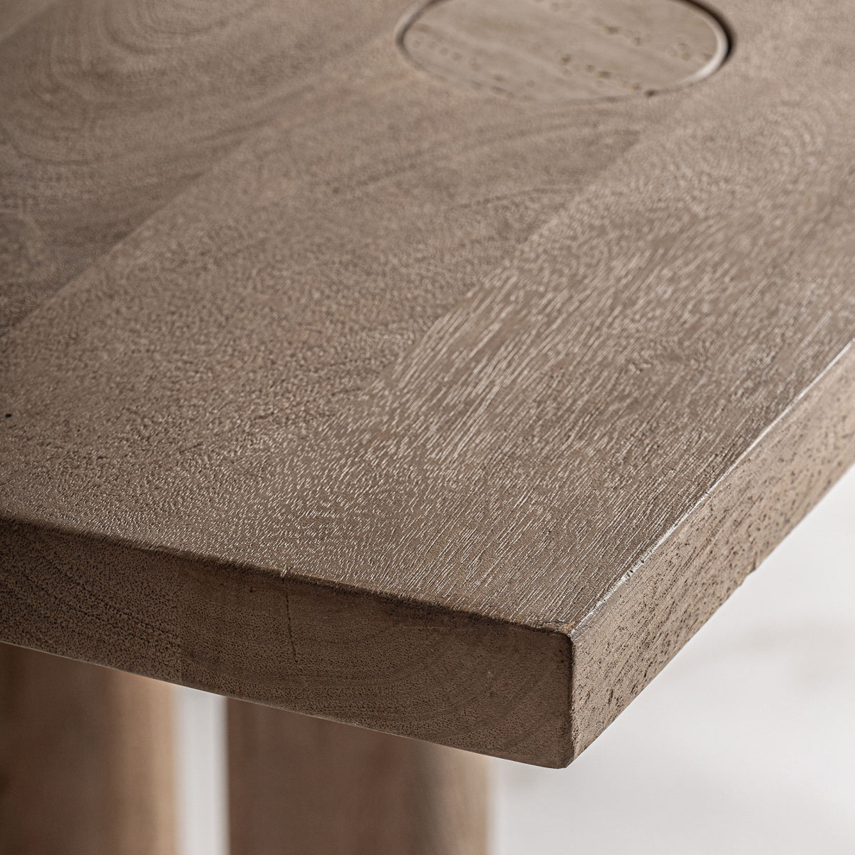 Table à manger en bois de manguier/travertin | VICAL Jacquard - Image 4