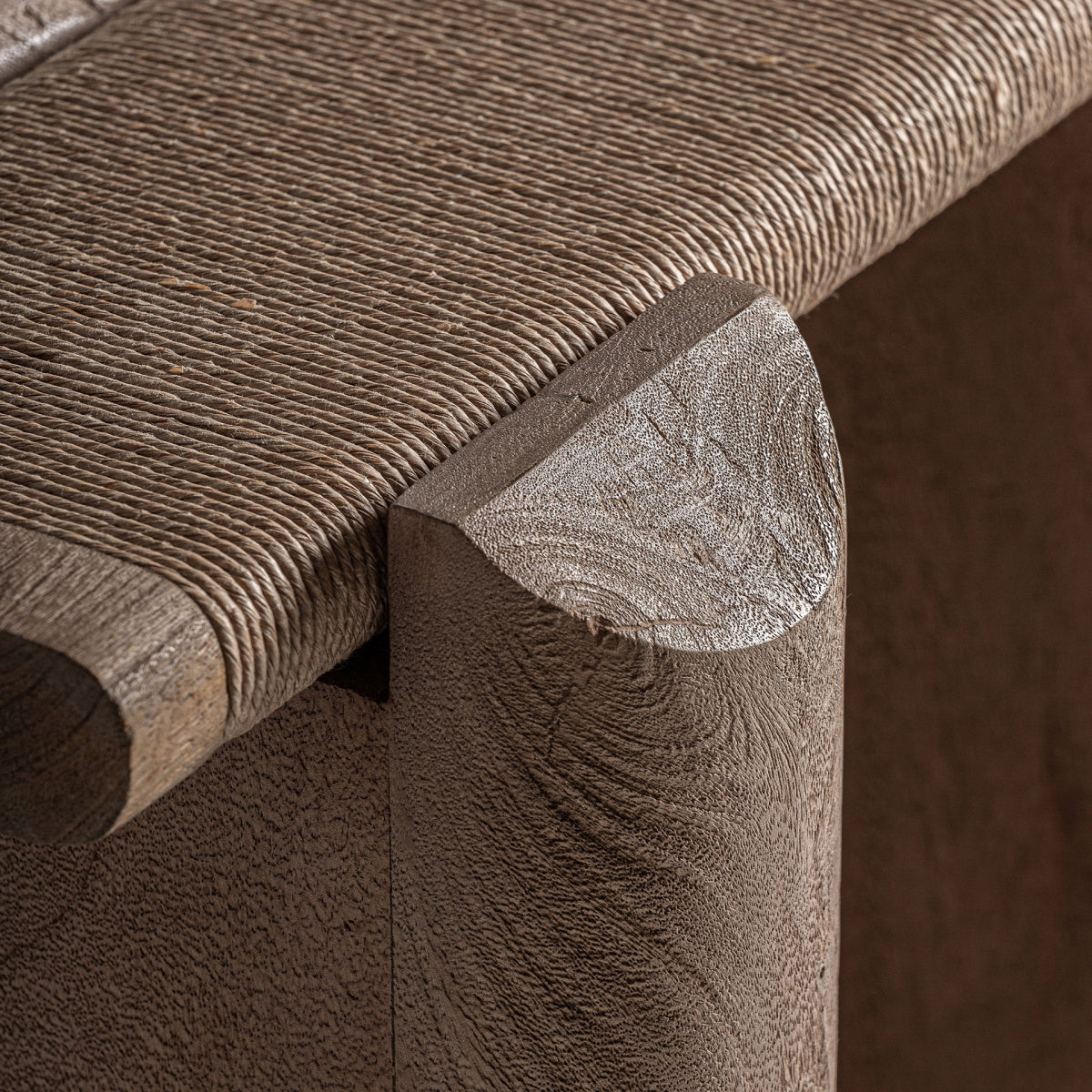 Table basse carrée en manguier/travertin | VICAL Jacquard - Image 4