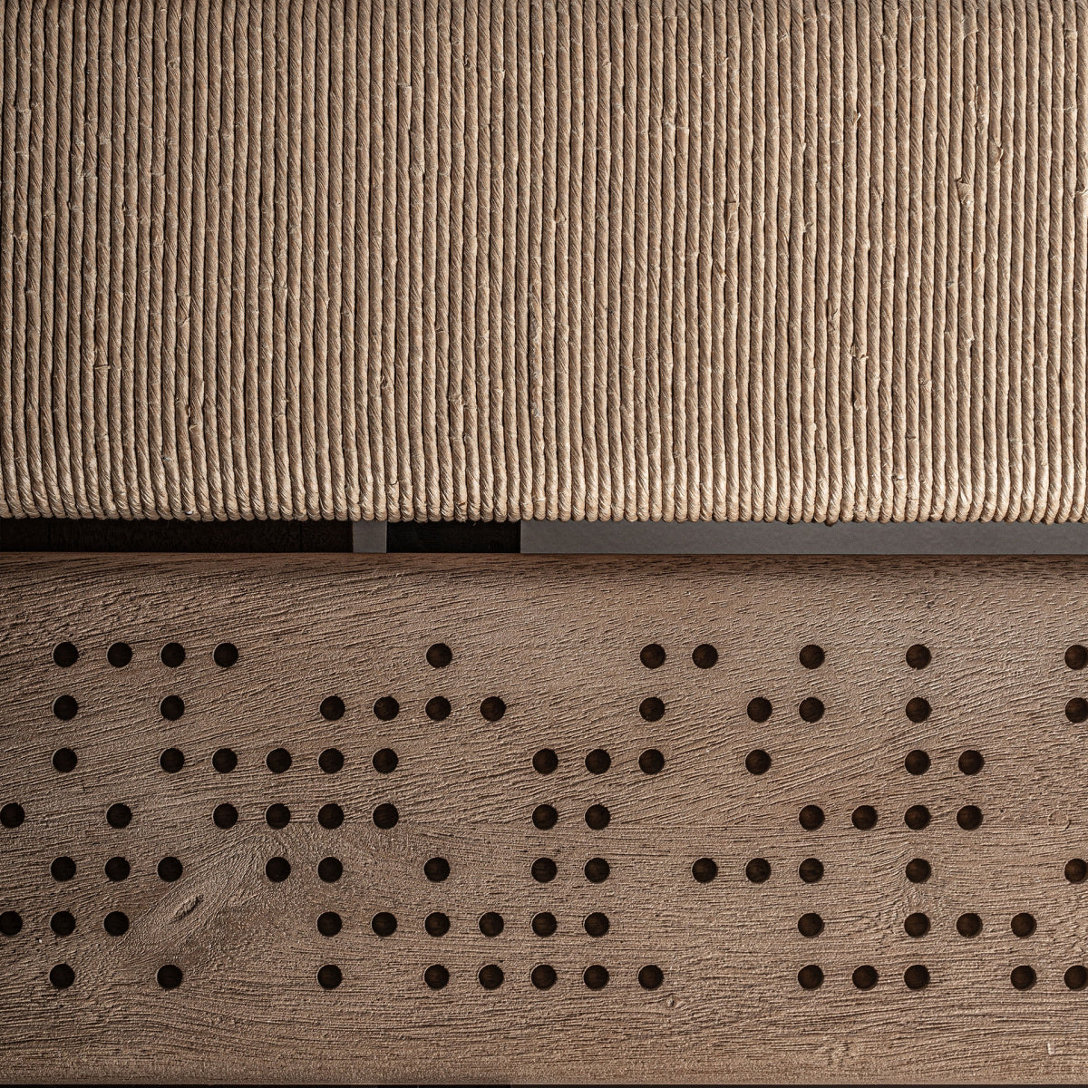 Table basse rectangulaire en bois et travertin | VICAL Jacquard - Image 6