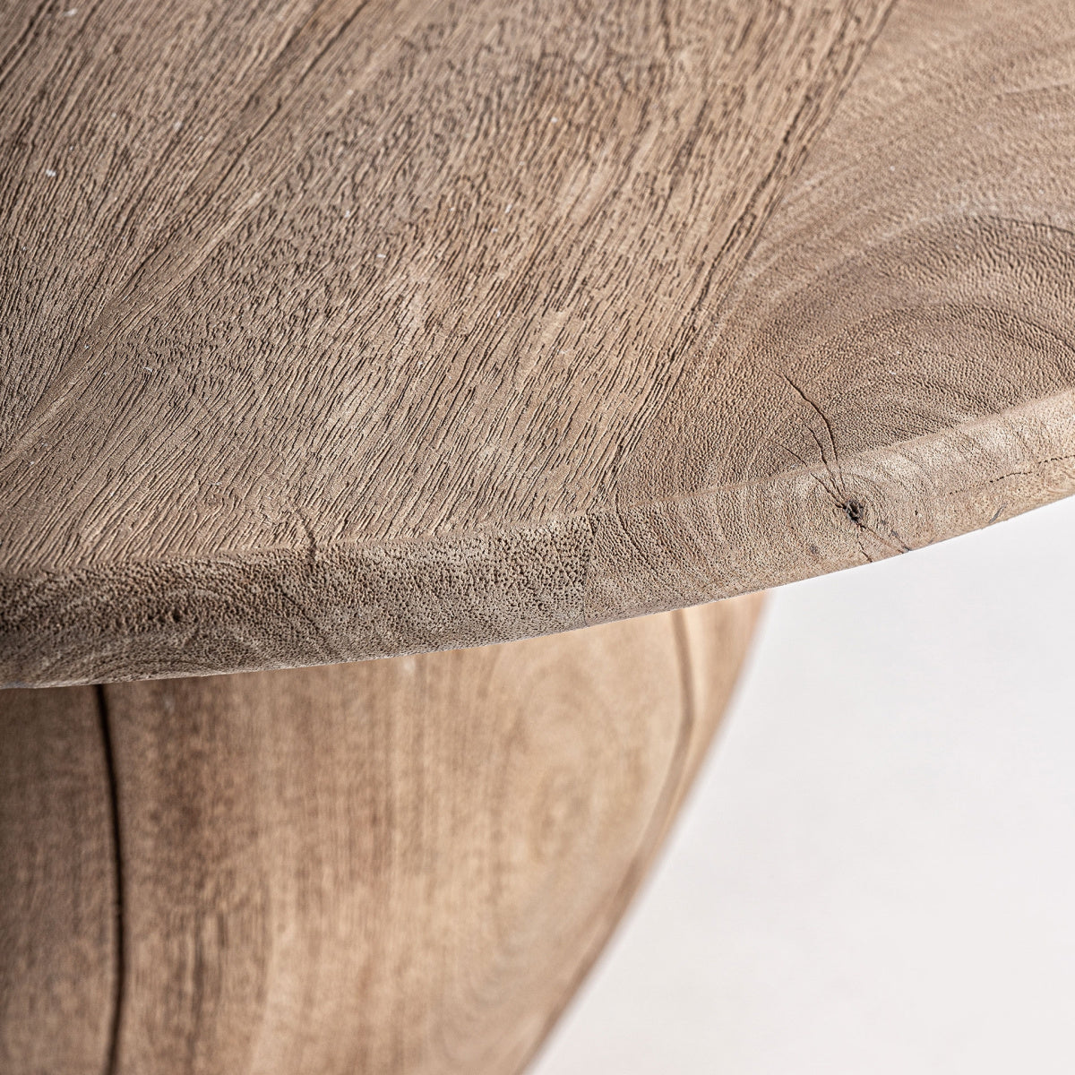 Table basse ronde en manguier | VICAL Jacquard - Image 2