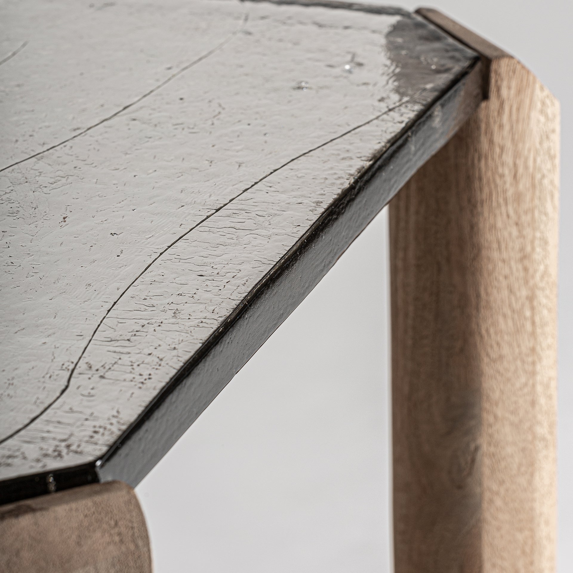 Table d'appoint en manguier/verre | VICAL Jacquard - Image 4