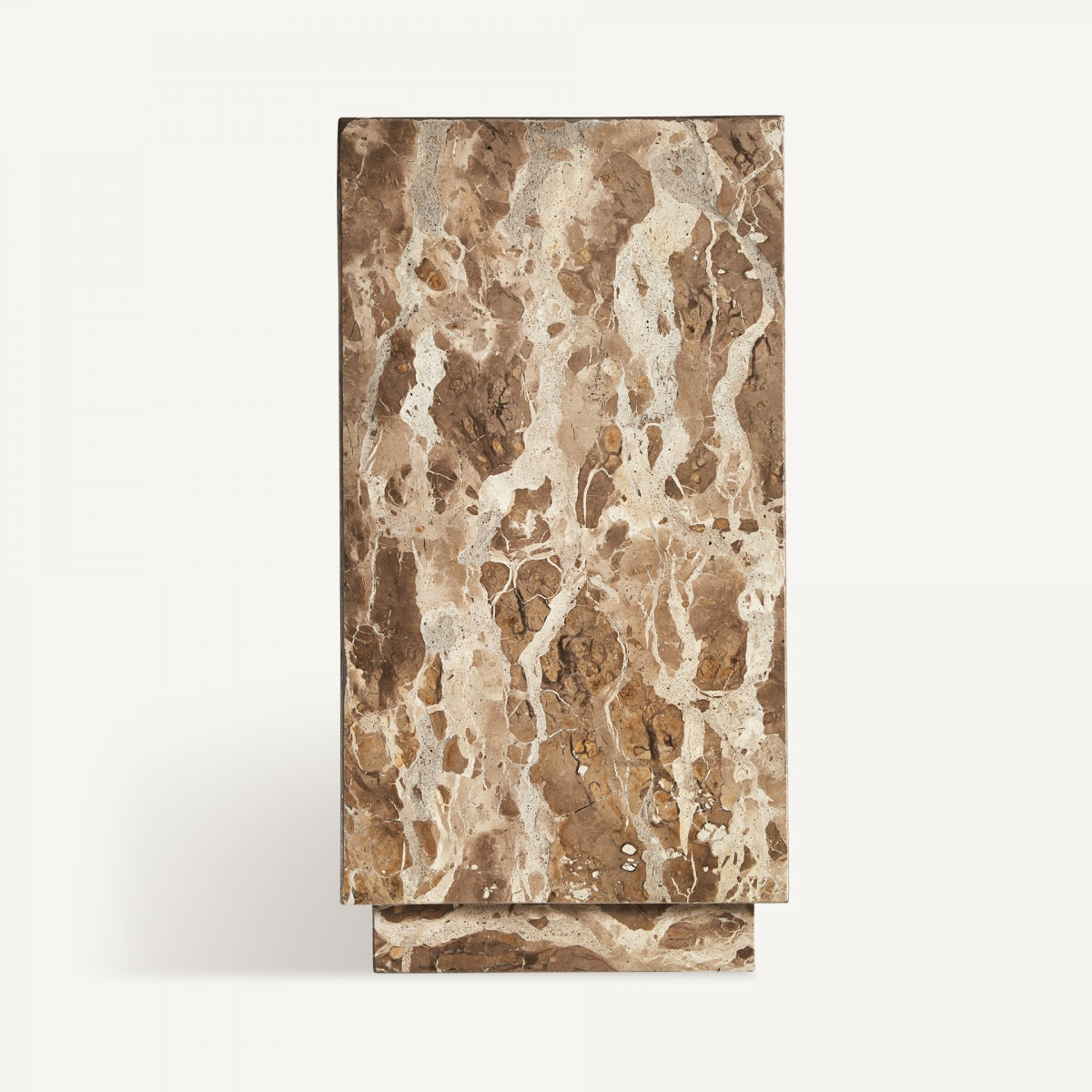 Table d'appoint en marbre beige | Vical Grov L - Image 1