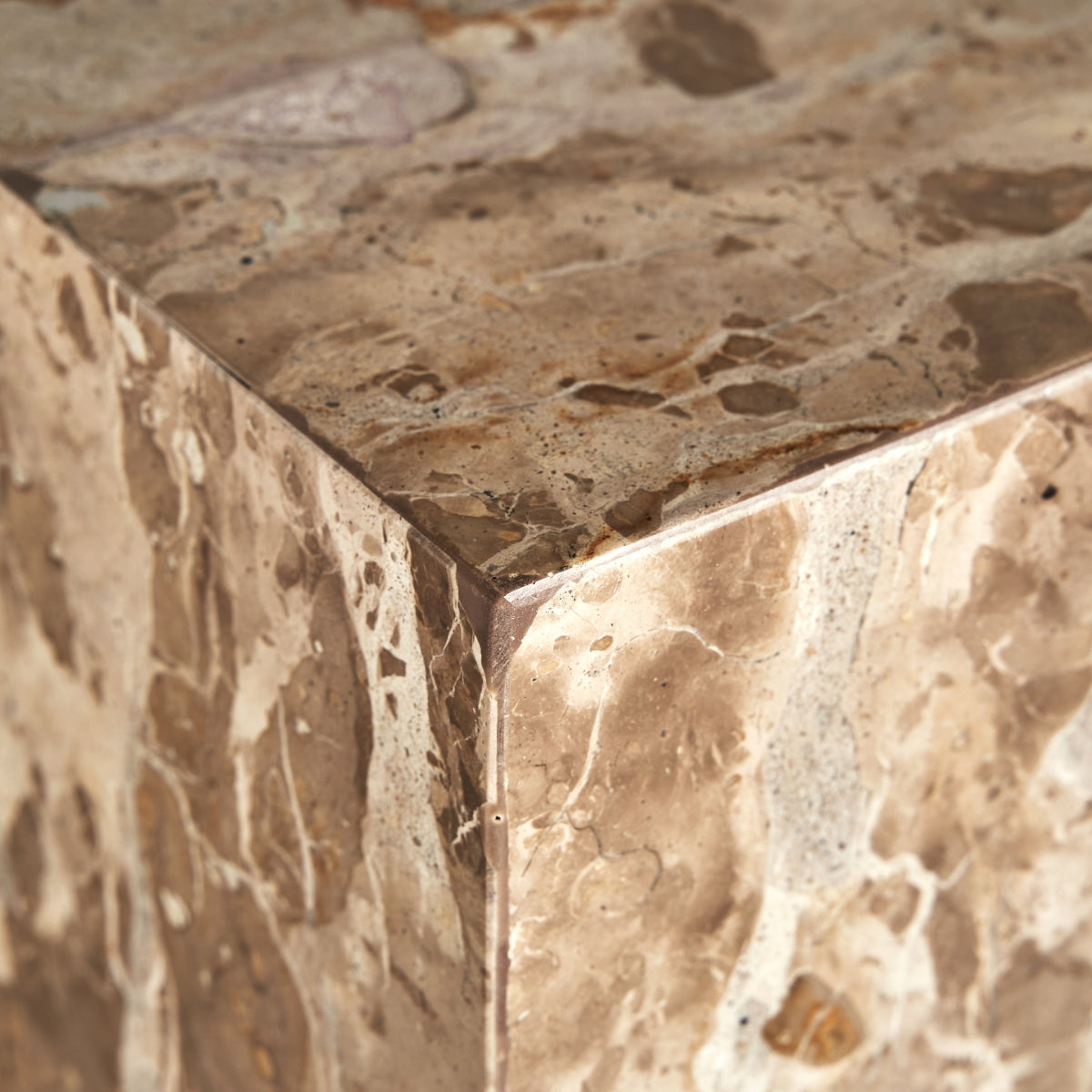 Table d'appoint en marbre beige | Vical Grov L - Image 2