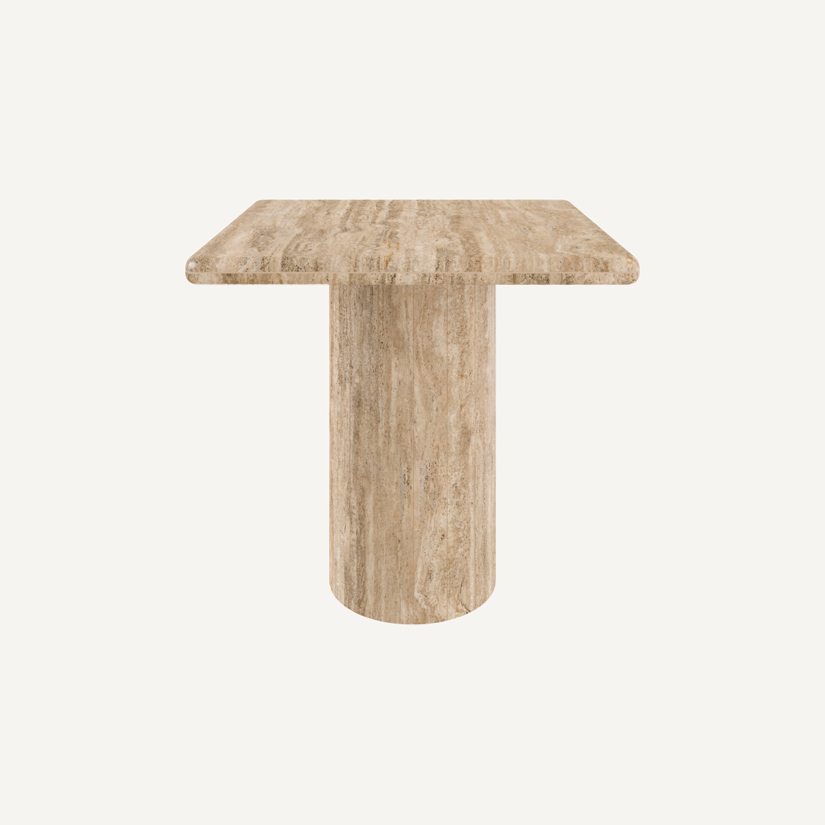 Table d'appoint en travertin | Dôme Deco Bega S - Image 1