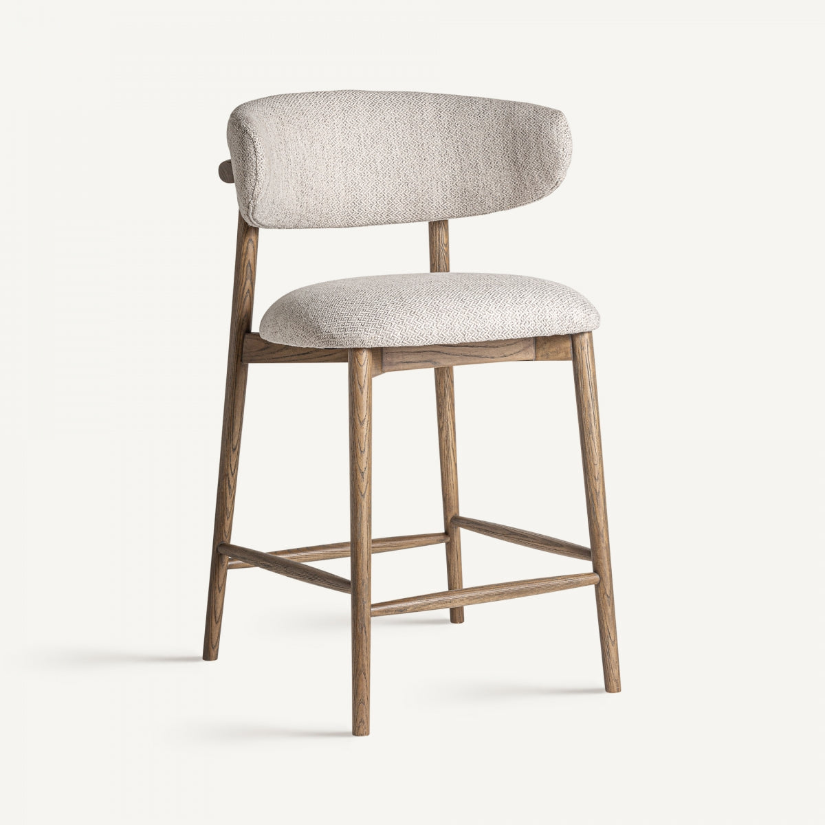 Tabouret de bar en tissu beige | Vical Laires - Image 1