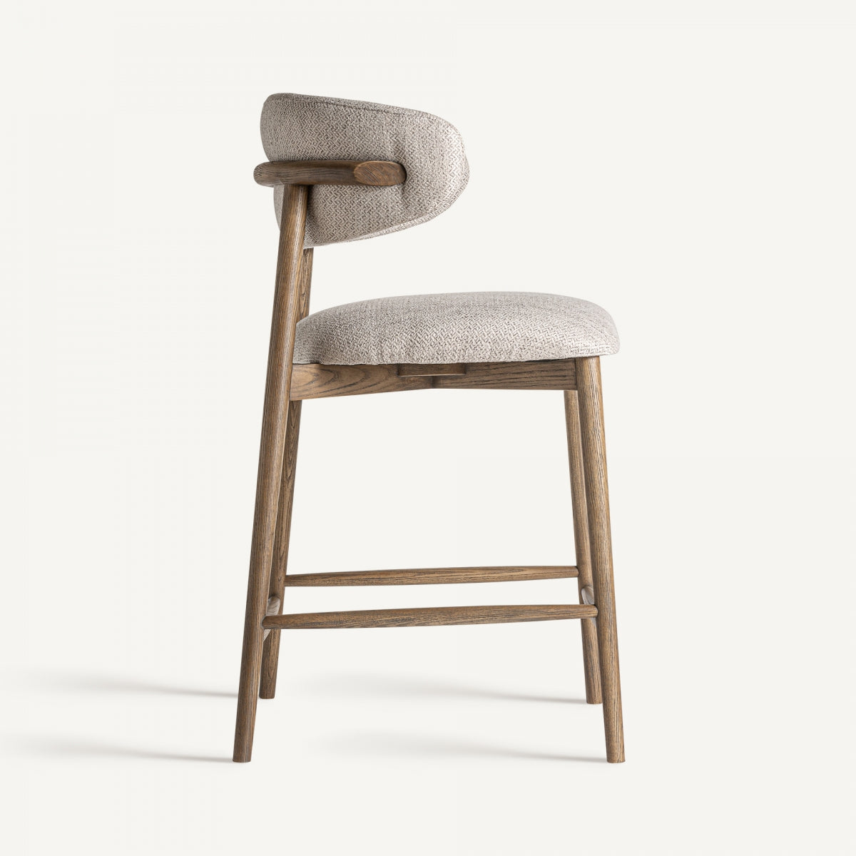 Tabouret de bar en tissu beige | Vical Laires - Image 3