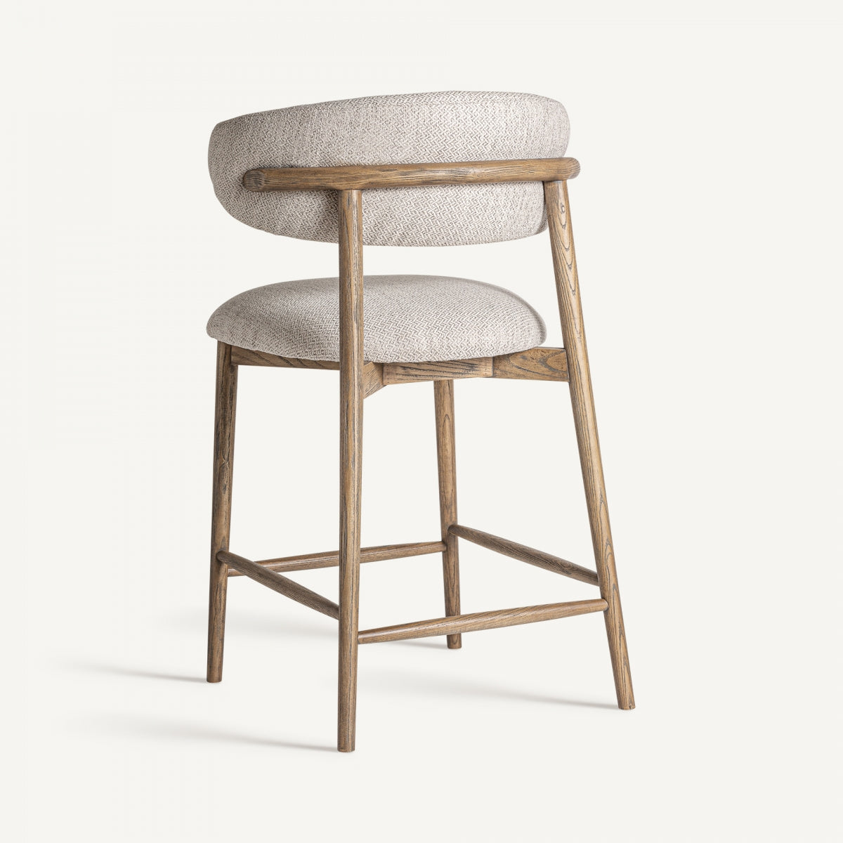 Tabouret de bar en tissu beige | Vical Laires - Image 4